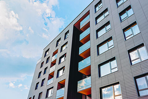 Modern new apartment building architecture